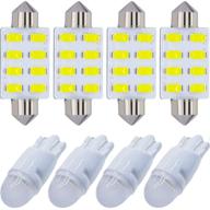 🔆 yoper white interior led light package kit for ford f-150 1997-2014 f-250 f-350 f-450 f-550 2000-2014 - 12pcs replacement bulbs logo