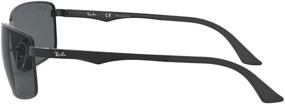 img 2 attached to 🕶️ 64" Ray Ban Rectangular Polarized Sunglasses