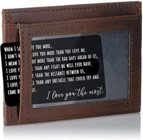 img 3 attached to Engraved Anniversary Husbands Boyfriend Girfriend Women's Handbags & Wallets