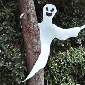 img 4 attached to Spooky JOYIN 53" Halloween Bendable Tree Wrap Ghost Decoration: Ideal for Outdoor, Lawn, and Ghost Party Decor!