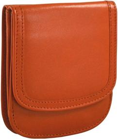 img 4 attached to 🚖 Taxi Wallet - Smooth Leather, Tangelo Orange: A Compact Front Pocket Folding Wallet for Men & Women, Perfect for Cards, Coins, Bills, and ID