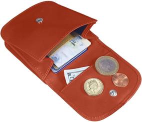 img 1 attached to 🚖 Taxi Wallet - Smooth Leather, Tangelo Orange: A Compact Front Pocket Folding Wallet for Men & Women, Perfect for Cards, Coins, Bills, and ID