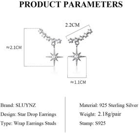 img 1 attached to SLUYNZ Sterling Silver Sparkling Earrings for Girls - Eye-catching Jewelry