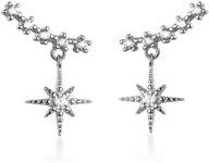 sluynz sterling silver sparkling earrings for girls - eye-catching jewelry logo