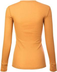 img 2 attached to MixMatchy Womens Sleeve V Neck Thermal Women's Clothing for Lingerie, Sleep & Lounge