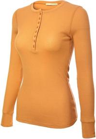 img 3 attached to MixMatchy Womens Sleeve V Neck Thermal Women's Clothing for Lingerie, Sleep & Lounge