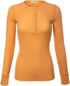 img 4 attached to MixMatchy Womens Sleeve V Neck Thermal Women's Clothing for Lingerie, Sleep & Lounge