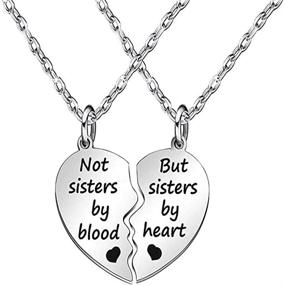 img 1 attached to Broken Friendship Necklaces Jewelry Sisters