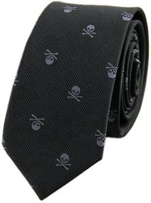 img 1 attached to 👔 Polyester Necktie with Crossbones Pattern - Hello Tie