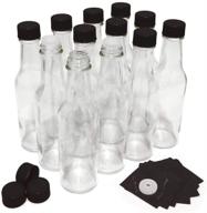 high-quality nicebottles hot sauce bottles with secure black caps & shrink bands - 5 oz size - case of 12 logo