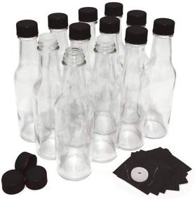 img 3 attached to High-Quality nicebottles Hot Sauce Bottles with Secure Black Caps & Shrink Bands - 5 Oz Size - Case of 12