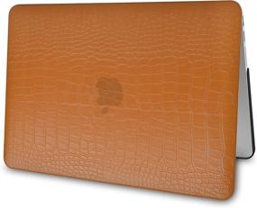 img 1 attached to 👝 KECC Leather 13-inch MacBook Air Case Bundle - Includes Keyboard Cover, Sleeve Bag, and Screen Protector - Premium Italian Leather A1466/A1369 Cover (Matte Chestnut Crocodile Leather)