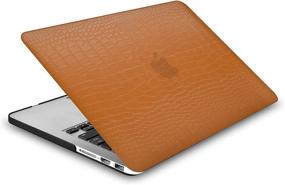 img 2 attached to 👝 KECC Leather 13-inch MacBook Air Case Bundle - Includes Keyboard Cover, Sleeve Bag, and Screen Protector - Premium Italian Leather A1466/A1369 Cover (Matte Chestnut Crocodile Leather)