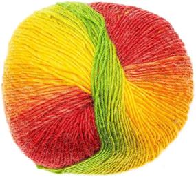 img 3 attached to Vibrant Rainbow Crochet Yarn Set - Soft Acrylic (3 Skeins, 196 Yards each)