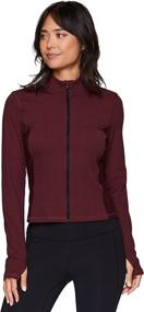 img 1 attached to 🧥 RBX Active Women's Lightweight Ribbed Running Jacket with Breathable Mock Neck & Zip Up Design