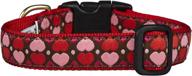 ❤️ heart and valentine patterns dog collars and leashes - up country (all hearts dog collar, medium size: 12-18 inches, width: 1 inch) logo