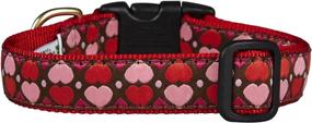 img 2 attached to ❤️ Heart and Valentine Patterns Dog Collars and Leashes - Up Country (All Hearts Dog Collar, Medium Size: 12-18 Inches, Width: 1 Inch)