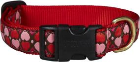 img 1 attached to ❤️ Heart and Valentine Patterns Dog Collars and Leashes - Up Country (All Hearts Dog Collar, Medium Size: 12-18 Inches, Width: 1 Inch)