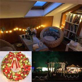 img 1 attached to 🌟 MYGOTO Warm White Globe String Lights: 32ft 100LED Fairy Lights with 8 Modes & Remote Control - Ideal for Xmas Decor (Safe 30V Voltage)