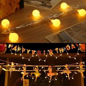 img 3 attached to 🌟 MYGOTO Warm White Globe String Lights: 32ft 100LED Fairy Lights with 8 Modes & Remote Control - Ideal for Xmas Decor (Safe 30V Voltage)