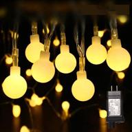 🌟 mygoto warm white globe string lights: 32ft 100led fairy lights with 8 modes & remote control - ideal for xmas decor (safe 30v voltage) логотип