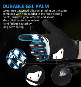 img 1 attached to 🧤 NICEWIN Full Finger Cycling Gloves for Men: Anti-Slip, Breathable & Knuckle Protection - Mountain Bike & Bicycle Riding Gloves with Gel Pads