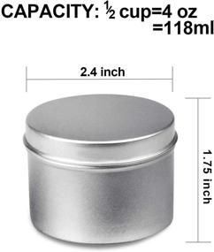 img 3 attached to 🕯️ DINGPAI Candle Tin: 18-Piece Set of 4 oz Candle Containers for DIY Candle Making