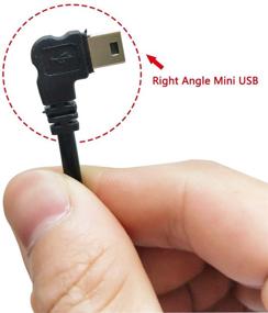 img 3 attached to Прочный набор для проводки с правым углом Mini USB для автомобильной видеорегистратора автомобильной камеры - улучшенное решение питания автомобильной камеры.