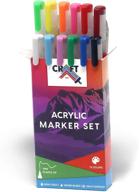 ручки для росписи craft hill colored paint - набор из 12 штук - многоцветные акриловые маркеры с тонкими сменными наконечниками 1 мм для многофункциональной росписи на бумаге, камне, стекле, пластике, керамике, дереве. логотип