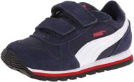 👟 puma toddler boy's shoes - runner sneaker in peacoat blue logo