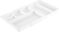 🗄️ organize your vanity cabinet with interdesign clarity expandable cosmetic drawer organizer - white logo