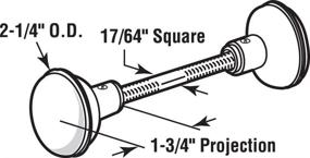 img 1 attached to 🚪 Shop the Elegant Defender Security E 2498 Vintage Style Door Knobs with Satin Nickel Finish - 2-1/4 in. Outside Diameter