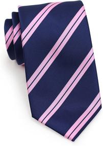 img 3 attached to Галстук Bows N Ties Preppy в полоску из микрофибры - мужские аксессуары для галстуков, фраков и карманных платков.