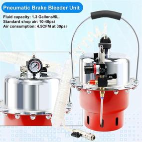 img 2 attached to 🔧 Efficient Brake Bleeder Kit: JoyFans Portable Air Pressure Pneumatic Brake Bleed System with Bleeder Machine, Collection Bottle, and Adapters