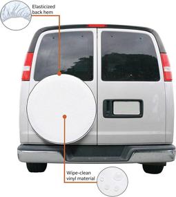 img 2 attached to 🚐 RV Spare Tire Cover - Classic Accessories Over Drive Custom Fit, Fits Wheels 28" - 29" Diameter, in White