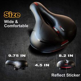 img 2 attached to Ultimate Comfort Bike Seat: Premium MTB BMX Saddle for Men and Women - Prostate Friendly, Soft and Supportive, Compatible with Trek and Schwinn Bikes - Large Foam Cushion for Stationary and Outdoor Cycling