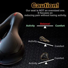 img 1 attached to Ultimate Comfort Bike Seat: Premium MTB BMX Saddle for Men and Women - Prostate Friendly, Soft and Supportive, Compatible with Trek and Schwinn Bikes - Large Foam Cushion for Stationary and Outdoor Cycling