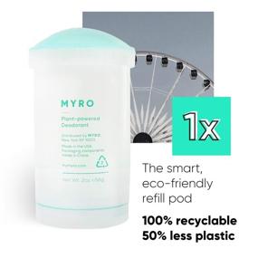 img 3 attached to Refill Pod for Myro Deodorant - Plant-based, Aluminum Free, Baking Soda Free, Cruelty Free & Vegan – Big Dipper Scent with Bergamot, Lavender, Vetiver (Case Excluded)