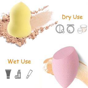 img 1 attached to 🌸 24pcs Abgream Makeup Sponge Blender Set - 21 Latex-Free Vegan Sponges with 3 Makeup Blender Holders, Beauty Cosmetic Foundation Blending Powder Puffs for Liquid Powers BB Creams (Style 1)