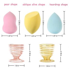 img 3 attached to 🌸 24pcs Abgream Makeup Sponge Blender Set - 21 Latex-Free Vegan Sponges with 3 Makeup Blender Holders, Beauty Cosmetic Foundation Blending Powder Puffs for Liquid Powers BB Creams (Style 1)