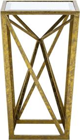 img 3 attached to Luxe Gold Accent Tables: Madison Park Zee Modern Living Room Furniture with Geometric Design