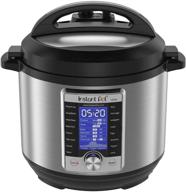 мультиварка instant pot ultra объемом 8 квартов 10-в-1 программируемая многофункциональная давлечатая кастрюля, медленноварка, рисоварка, йогуртница, кондитерская, кастрюля для яиц, обжаривание и многое другое из нержавеющей стали/черного цвета. логотип