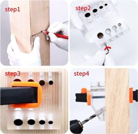 img 1 attached to 🔩 Muzata Drill Guide for Cable Railing Kit - Lag Screw Fitting Wood Post Installation, Suitable for 90 Degree Horizontal Deck and 30 Degree Angled Stair, Features Visible Drilling Template Jig, Patented Design - CT09, CT1