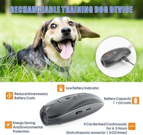 img 3 attached to 🔇 Rechargeable Ultrasonic Anti-Barking Device - 2 in 1 Handheld Dog Training and Bark Control Deterrent with LED Indicator, Wrist Lanyard - Stop Barking Device, Dog Repeller