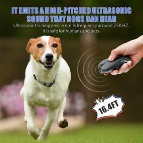 img 1 attached to 🔇 Rechargeable Ultrasonic Anti-Barking Device - 2 in 1 Handheld Dog Training and Bark Control Deterrent with LED Indicator, Wrist Lanyard - Stop Barking Device, Dog Repeller