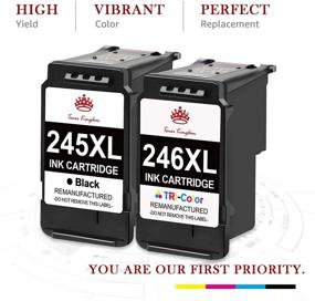 img 3 attached to 🖨️ Высококачественный картридж Kingdom Remanufactured для принтеров Canon - PG-245 CL-246 245xl 246xl 243 - совместим с принтерами PIXMA MX492 MX490 MG2520 MG2522 MG3022 - 1 черный 1 цветной