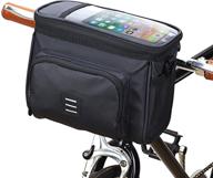 mooci multifunctional bicycle handlebar bag with touchable transparent mobile phone holder - ideal bike accessory for folding bicycles, electric bikes, and more logo