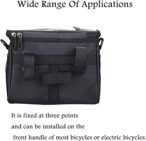 img 1 attached to MOOCi Multifunctional Bicycle Handlebar Bag with Touchable Transparent Mobile Phone Holder - Ideal Bike Accessory for Folding Bicycles, Electric Bikes, and More