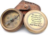 🧭 unique unusual gifts: enchanting famous quote 'do not go where the path' compass with stylish case логотип