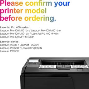 img 3 attached to 🖨️ Uniwork Laserjet Pro 400 M401A Toner Cartridge Replacement for HP 80A CF280A, 05A CE505A - Compatible with M401D, M401N, M401DN, M401DNE, M401DW, MFP M425DN Printers - 4 Black Cartridges